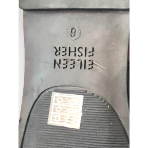 Eileen Fisher Women Rato Elastic Strappy Sandals Size 6 Black Flats - Picture 4 of 5